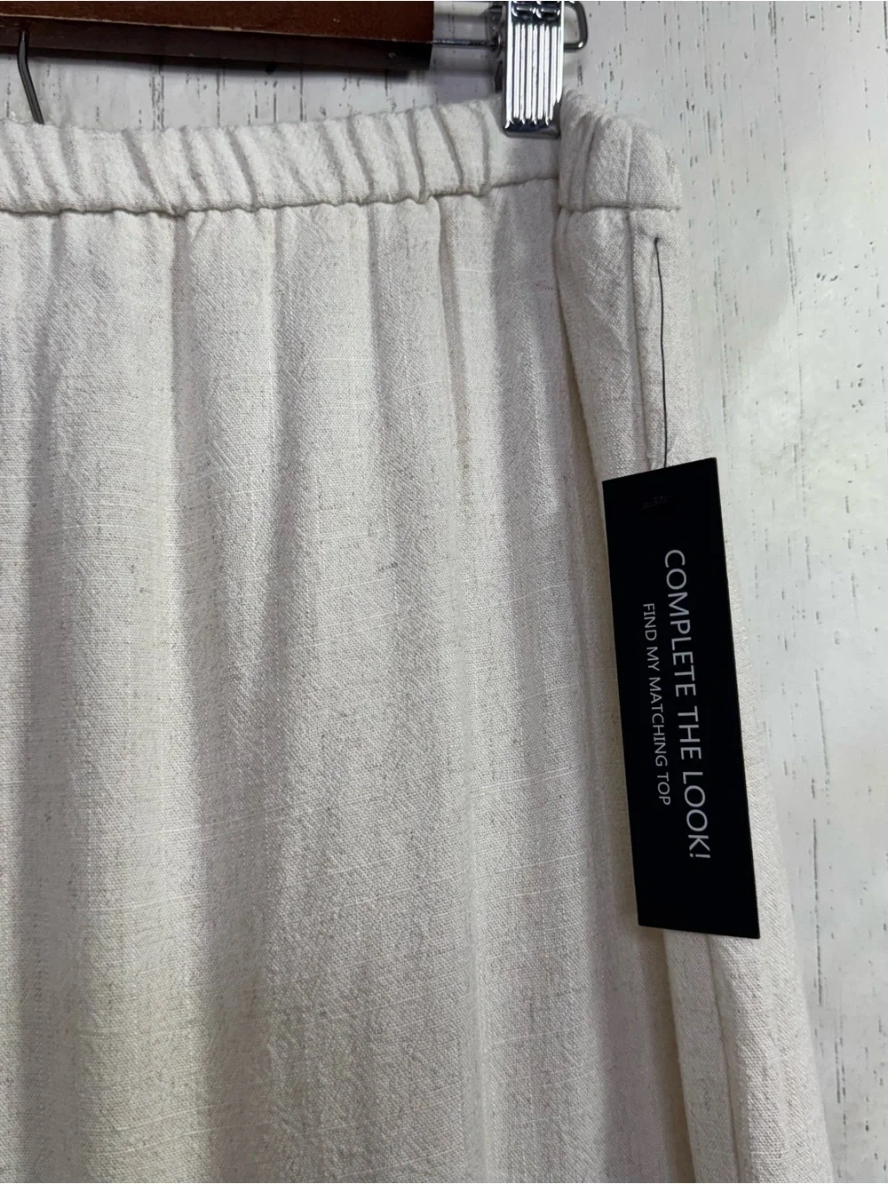 Rachel Zoe Cream Linen Blend Tiered Maxi Skirt Size XL Boho Cottagecore Coastal